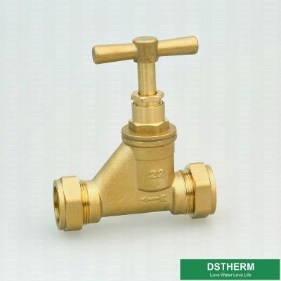 China Screw Heavier Type Garden Hose Pipe Fittings Brass Forged Stop Cock Valve for sale