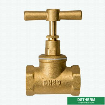 China Forging Garden Hose Pipe Fittings Double Female Threaded Brass Stop Valve for sale