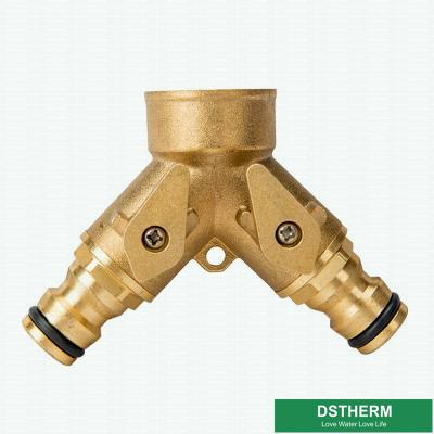 China Customized Garden Hose Pipe Fittings Garden Water Inlet Joint Hose Tap Pipe Two Ways Connector for sale