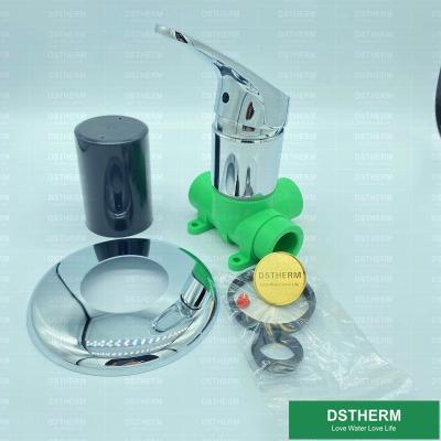 중국 크롬에 의하여 도금되는 손잡이 패널을 가진 3가지 방법 4가지 방법 Ppr 믹서 샤워 밸브 판매용