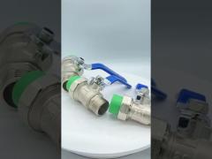 Male Union Fast Flow Control Ball Valve With Plastic Connector