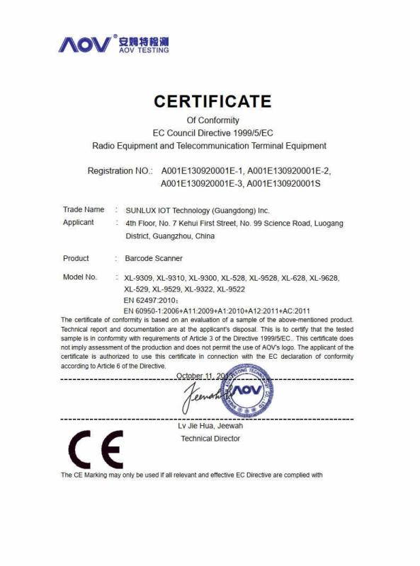 CE - SUNLUX IOT Technology (Guangdong) Inc.