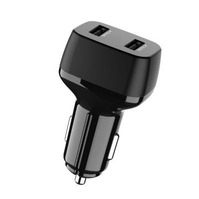 China 4.8A Fast Charging Mobile Phone Car Charger Adapter Dual USB Mini Type for sale