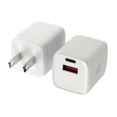 China PC Fireproof Mini 33W 30W Wall Charger Adapter USB A+C Port For Phone for sale
