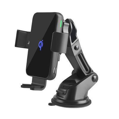 China 15W 10W Fast Wireless Car Charger Stand Automatic Clamping Wireless Car Charger for sale