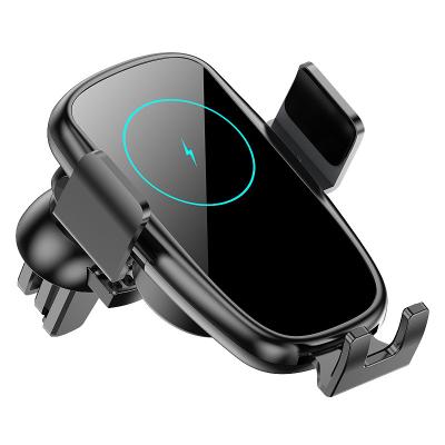 China Auto Sensor Fast Charging Phones Wireless Charger Holder Qi 15W Vent Mount for sale