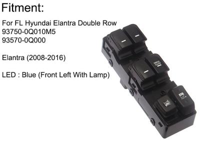 China Auto Power window Double row switch for Hyundai celesta  Front Left with light 2008-2016 OE 93750-0Q010 M5,93570-0Q000 for sale