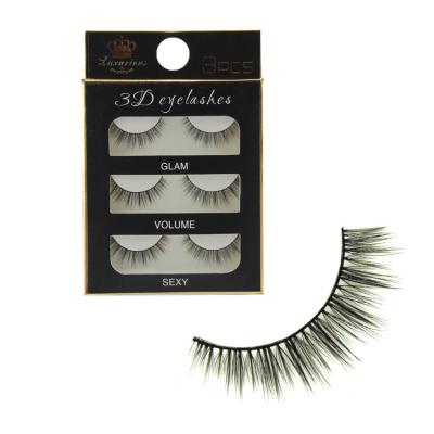 China Qingdao Factory Private Label 3D Synthetic Lashes False Eyelash For Sale for sale