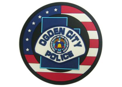China Ogden City Police Promotion 2D Custom Plastic Coasters Silicon for sale