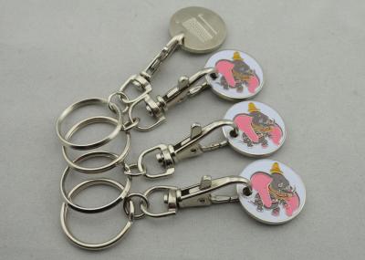 China Iron or Brass or Copper Elephant Trolley Coin, Iron with Keychain for Supper Market, Store, Collection for sale