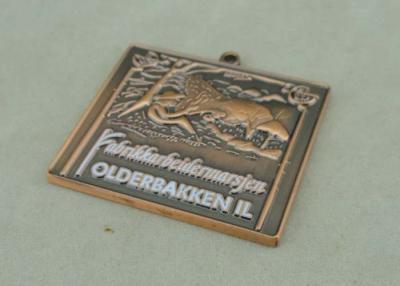 中国 旧式な銅はメダル 2.5 インチ鋳造物メダル芸術の達成厚さ 3.5 Mm の死にます 販売のため