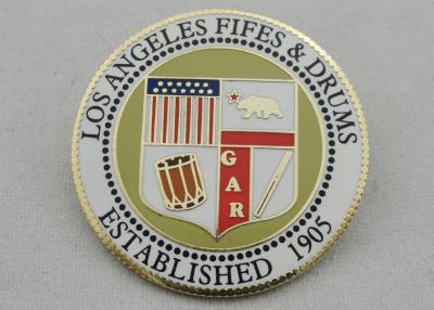 China Los Angeles Fifes & Drums Imitation Hard Enamel Lapel Pin, Customized Hard Enamel Pin with Printing for sale