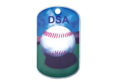 中国 昇進のギフト DAS のオフセット印刷個人化された犬 ID の札、金属球の鎖が付いているアルミニウム 販売のため