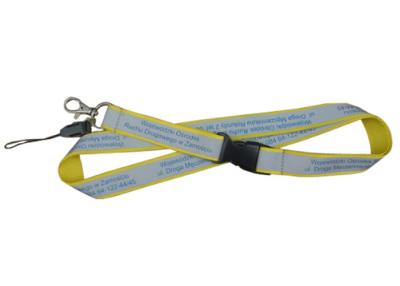 China Silk Screen Printing Polyester, Nylon, Silicone, Satin Promotional Lanyards With Mobile Strap for sale
