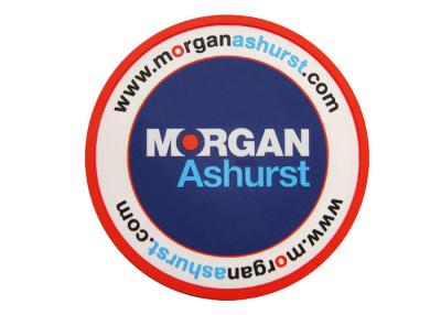 China Custom Morgan Ashurst Soft PVC Coaster, Drink Coasters For Coffee for sale