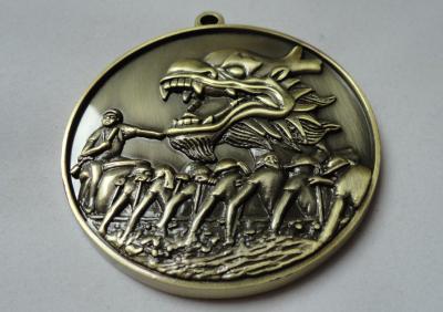 China Custom Zinc Alloy / Pewter / Dragon / Brass Boat 3D Die Cast Medals for Souvenir Gift for sale