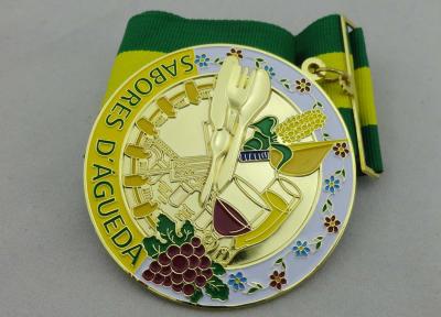 China 3D SABORES Ribbon Medals, Die Casting, High 3D and High Polishing for Souvenir Gift for sale