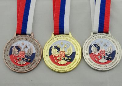 China Die Casting 3D Boxing Ribbon Medals with High 3d And High Polishing for Company Promotional Gift for sale