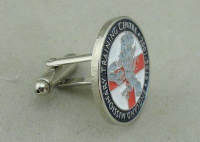 China Round Promotional Personalized Tie Bar And Cufflink For Celebration for sale