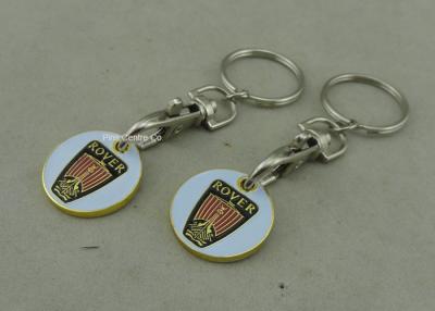 China Customised Gold Color Trolley Token Keyring Personalised Rover Brass for sale