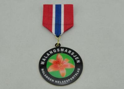 China 45mm Competition Custom Awards Medals With Ribbon , Epoxy Added , No Plating for sale