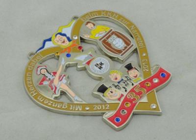 China 3.5mm Swaroviski Stone Cartoon Carnival Medal / Custom Zinc Alloy Medal for sale