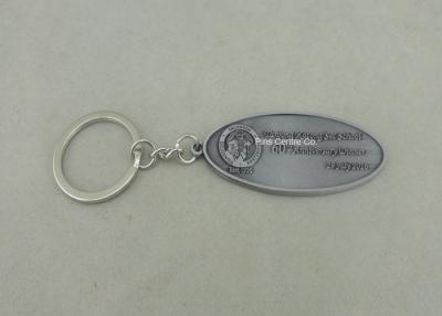 China Zinc Alloy Iron Keychain With Laser Engraving Logo For Business Gift for sale