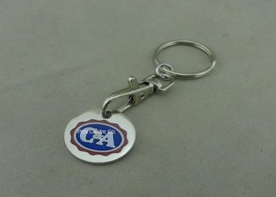 China Die Struck Customized Enamel Trolley Token Keyring For Ornaments for sale