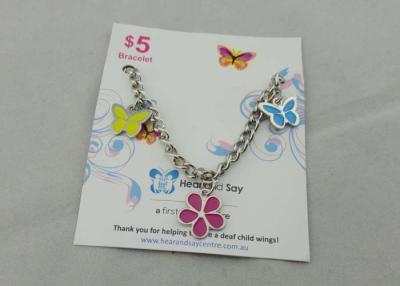 China Promotional Butterfly Bracelet Key Chain , Iron Stamped with Soft Enamel for sale