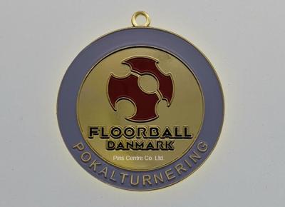 China Antieke Goud Aangepaste 5K-Rasmedailles/Volleyball of van Floorball Danmark Medailles Te koop