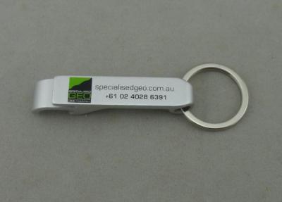 China GEO Bottole Opener Promotional Keychain By Zinc Alloy Die Casting With Nickel Plating for sale