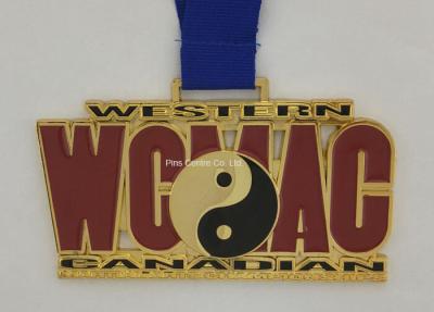 China Personalized Heat Transfer Ribbon Medals Shiny Copper Plated Eco Friendly for sale