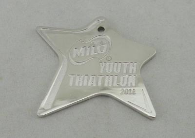 China Youth Triathlon Die Cast Medals With Zinc Alloy , Silver Plating for running medal for sale