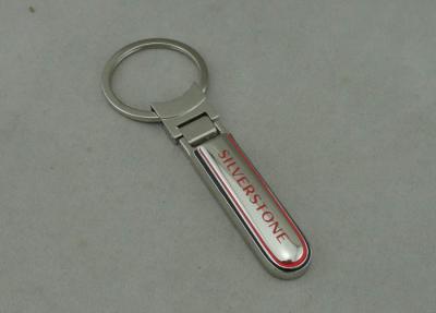 China Zinc alloy Die Casting Promotional Key chain for Silver Stone with Nickel Plating for sale