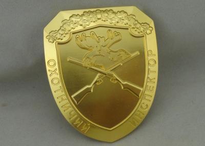 China 2.5'' Misty Gold Award Badges , Full 3D By Brass Stamped Army Badges for sale