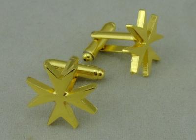 China Gold Plating Personalized Tie Bar Cufflink 22mm With Zinc Alloy for sale