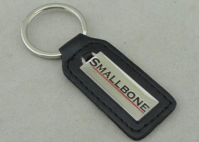 China Brass Photo Etched Personalized Leather Keychains Soft / Epoxy Emblem for sale