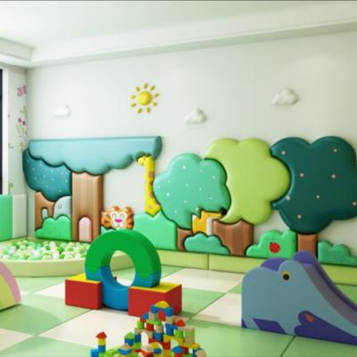 China Anti Collision 3D Kids Room Decor Soft Wall Protector Padding for Childcare Centre and Play School for sale