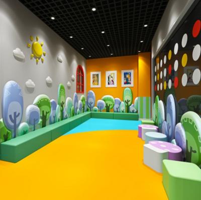 China PU material Soft Wall Decor Anti Collision Kids Indoor Playground Soft Wall Sticker for Sale for sale