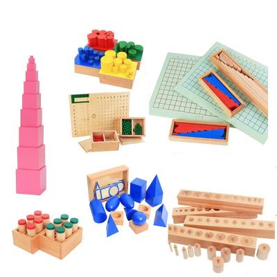 China Children early learning wooden educational sensorial montessori materials toys for kids kindergarten for sale