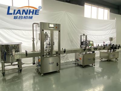 China 250ml Bottle Liquid Filling Machine Automatic Piston Filling Capping Labeling Line for sale