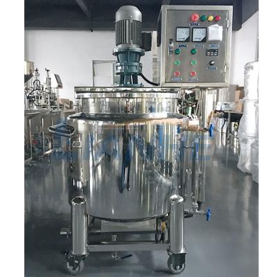 中国 100L ABBの真空のミキサーのホモジェナイザー、蒸気の食器洗いの液体の作成機械 販売のため
