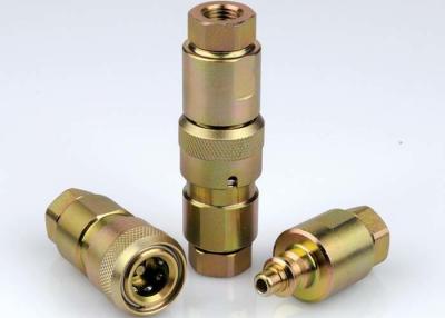 China Poppet Valve High Pressure Hydraulic Couplings , Chrome Three High Pressure Fittings for sale