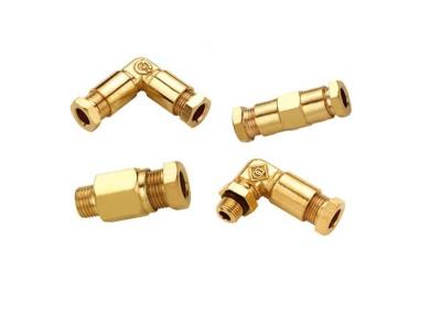 China Cutting Ferrule Type Pneumatic Fittings , JKY Pneumatic Tube Fittings In Brass for sale