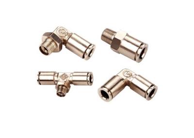 China Easy To Assemble Pneumatic Couplings Fittings JKH Push - In Type Nickle Plated for sale