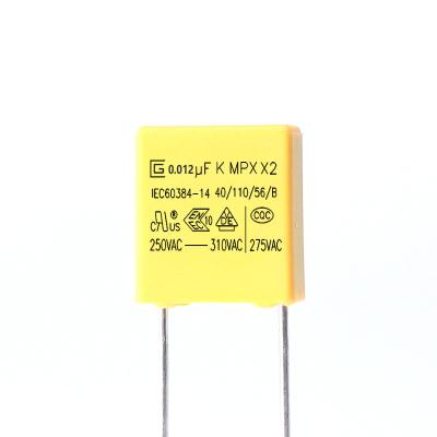China 0.012UF MKP X2 Safety Capacitor Self Healing Property​ High Insulation Resistance for sale