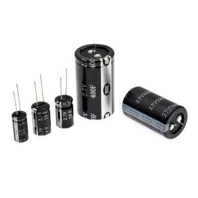 China 1F~400F 2.7V High Temperature Supercapacitor Ultracapacitor Cylindrical for sale