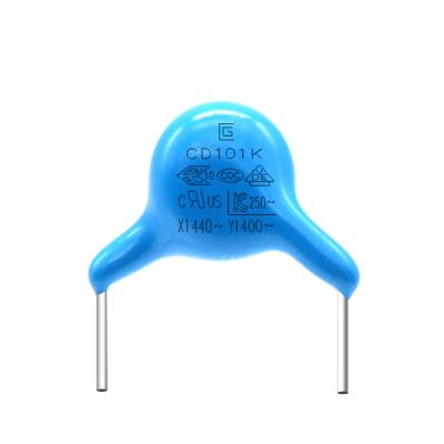 Cina Condensatore ceramico blu stabile 101K per attrezzatura elettronica in vendita