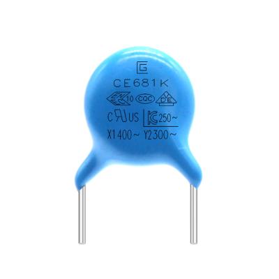 China Ceramic 681K Y2 Safety Capacitor 300VAC For Switching Power Supply for sale