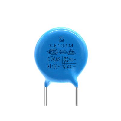China Blue 103M Capacitor 300VAC Good Stability Coated With Epoxy Resin for sale